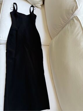 Zara Black Sleeveless Maxi Slip Dress